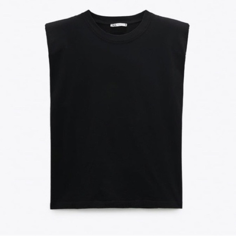 Zara Shoulder Pad Shirt Small - Picture 3 of 7